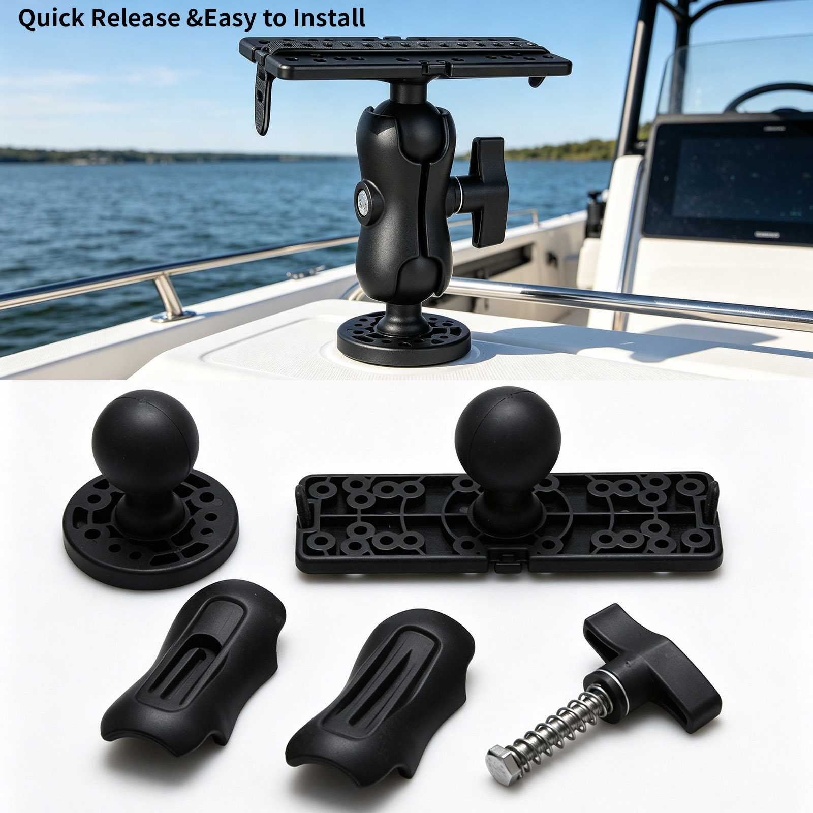 360 °   Regulowany uchwyt do e – Fish Finder Mount recenzja i cena